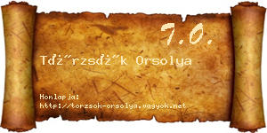 Törzsök Orsolya névjegykártya